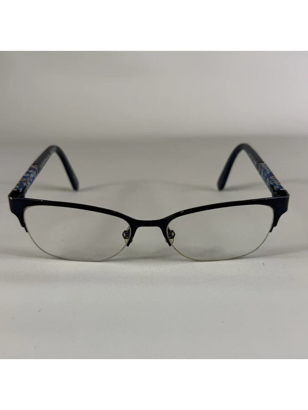 Kate Spade Valary GF5 Navy Blue Metal Half Rim Eyeglasses FRAMES ONLY 51-16 135